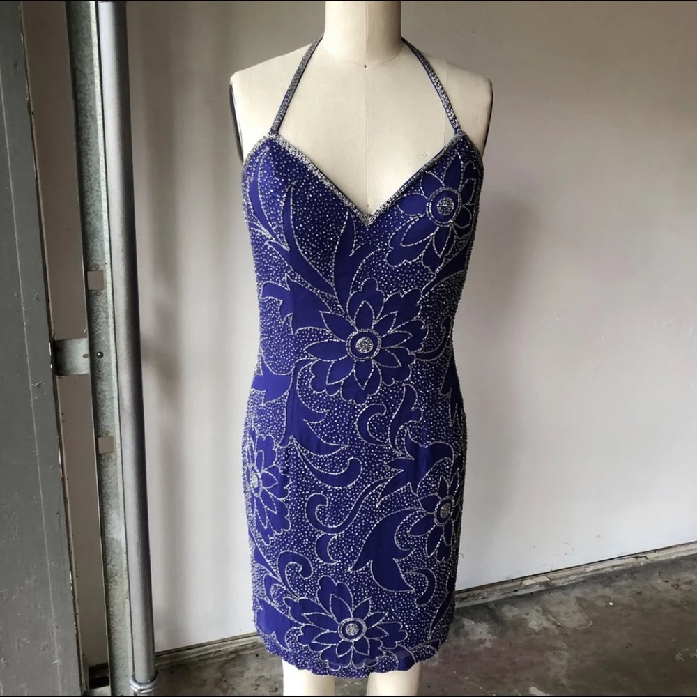 Beaded Halter Dress